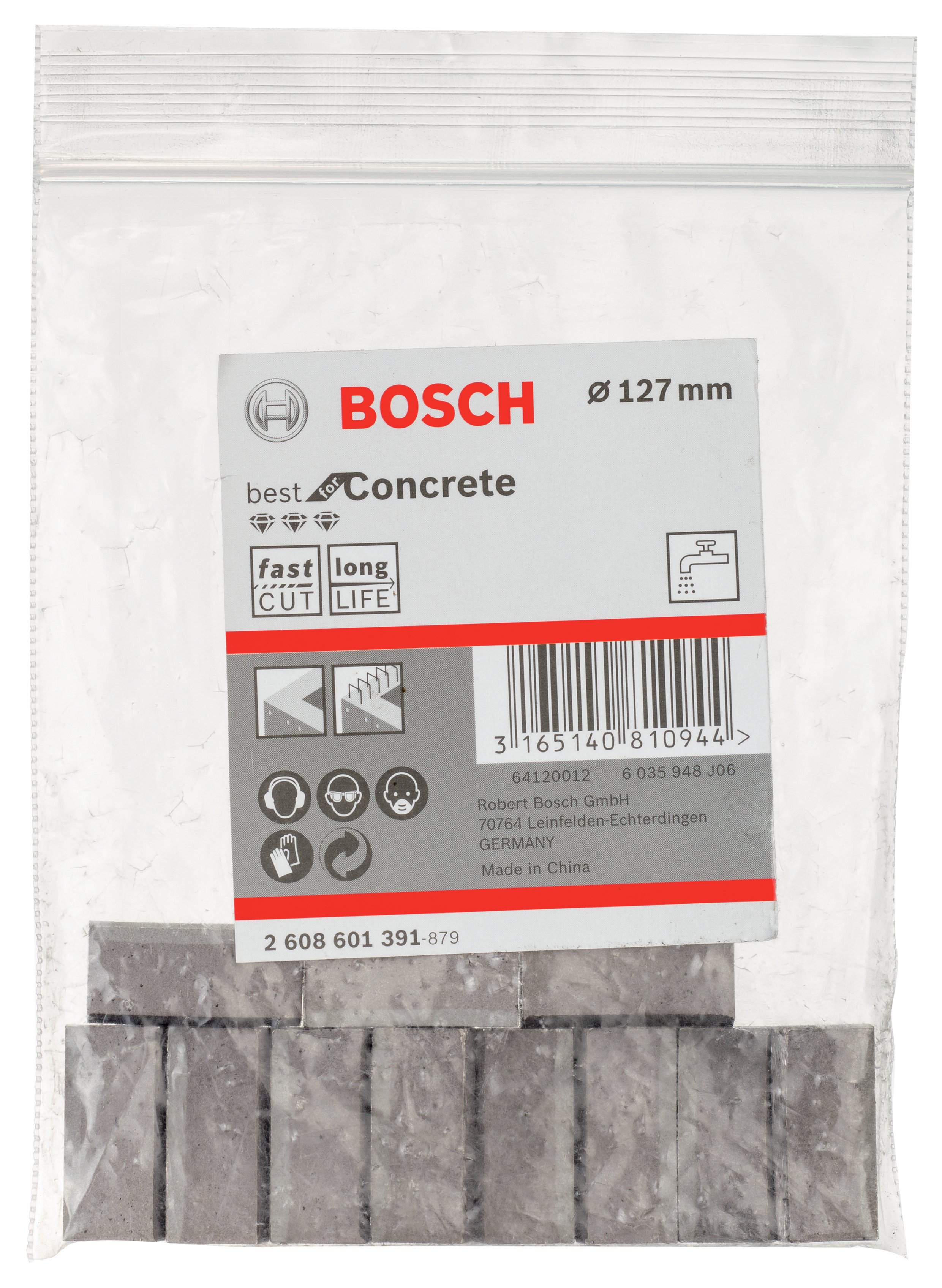Bosch - Best Serisi Elmas Sulu Karot Uç Segmanı 127 mm İçin 11 Parça - Resim 2