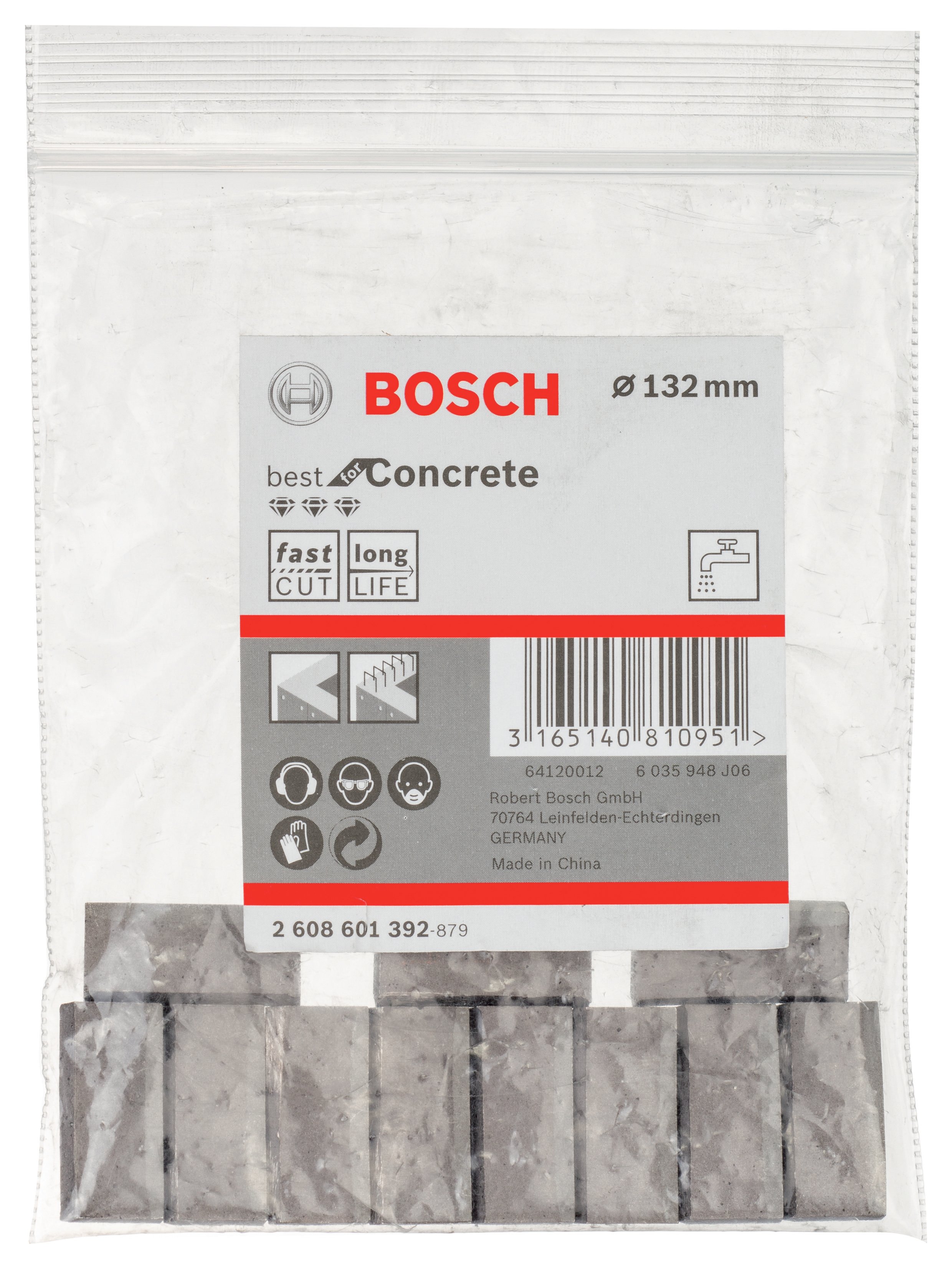 Bosch - Best Serisi Elmas Sulu Karot Uç Segmanı 132 mm İçin 11 Parça - Resim 2