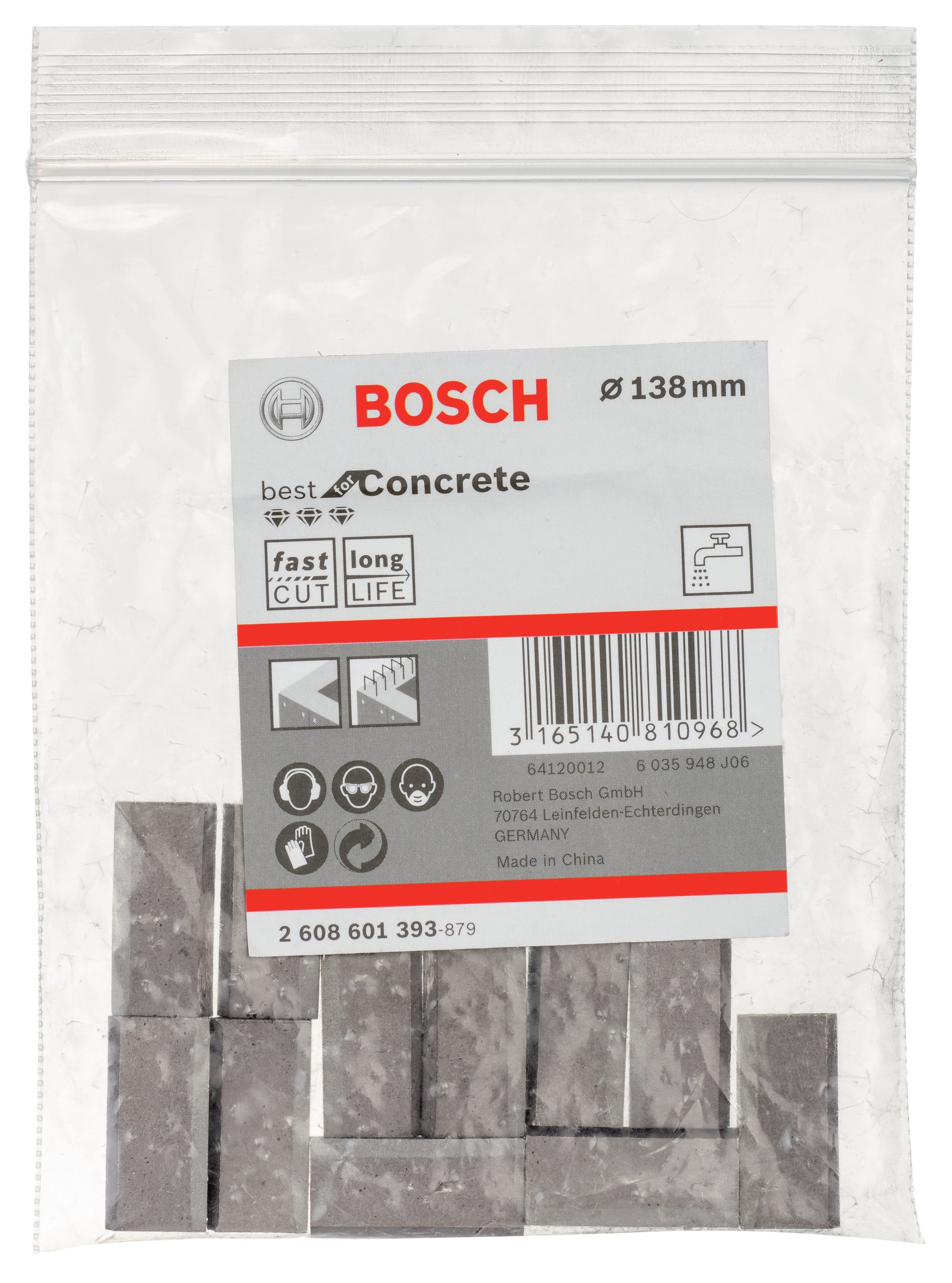 Bosch - Best Serisi Elmas Sulu Karot Uç Segmanı 138 mm İçin 11 Parça - Resim 2