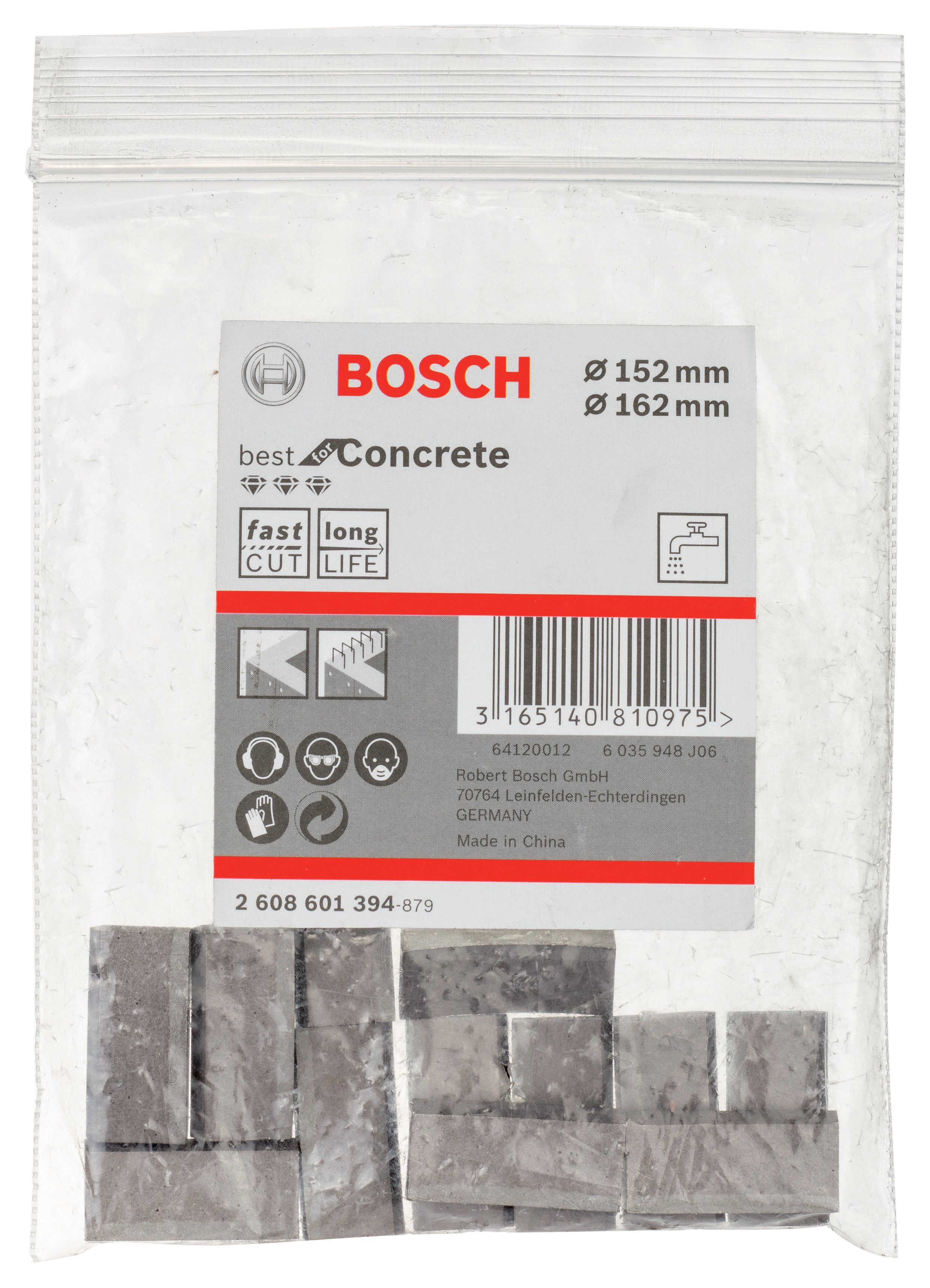 Bosch - Best Serisi Elmas Sulu Karot Uç Segmanı 152-162 mm İçin 12 Parça - Resim 2