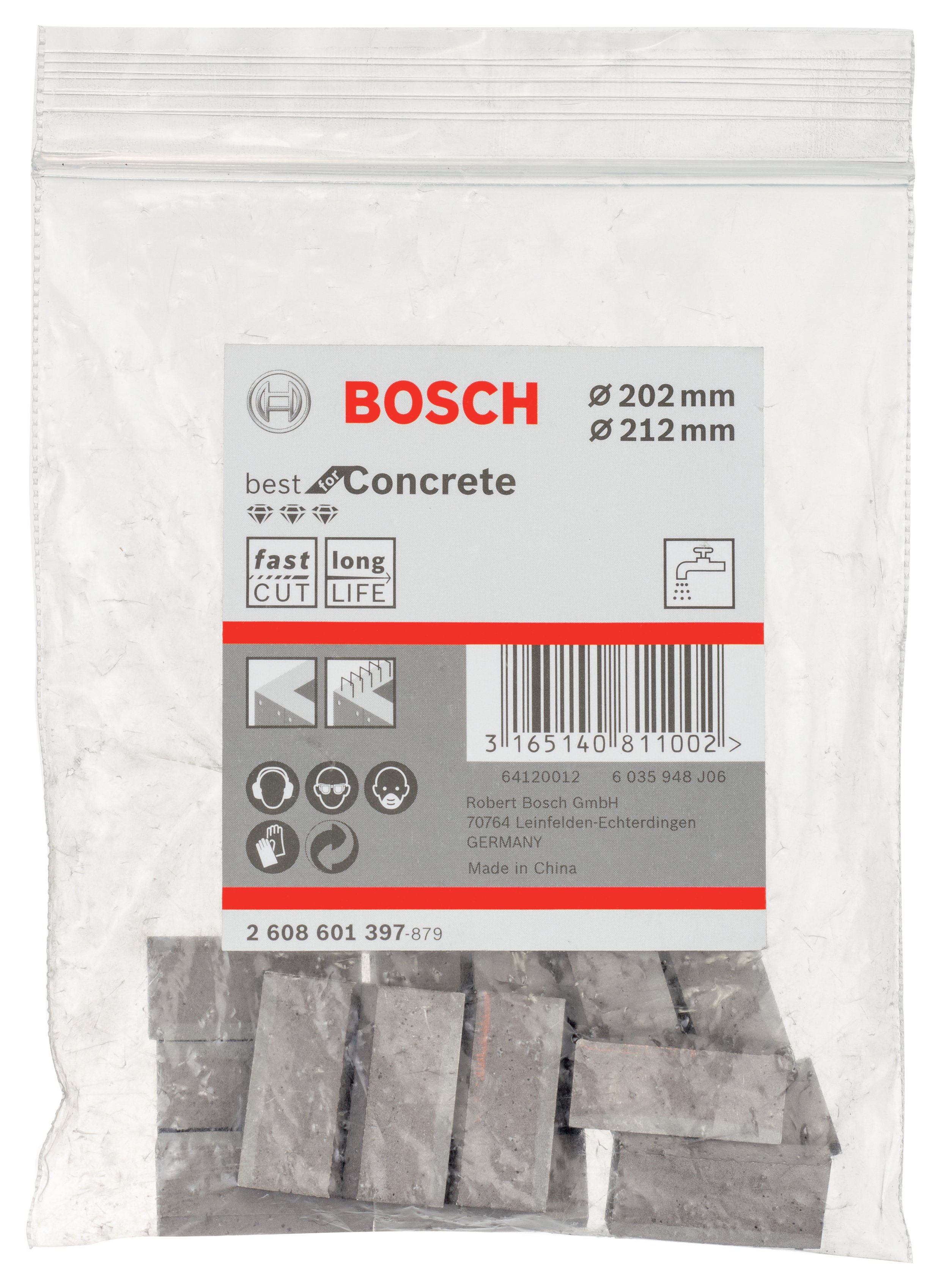 Bosch - Best Serisi Elmas Sulu Karot Uç Segman 202-212 mm İçin 14 Parça - Resim 2