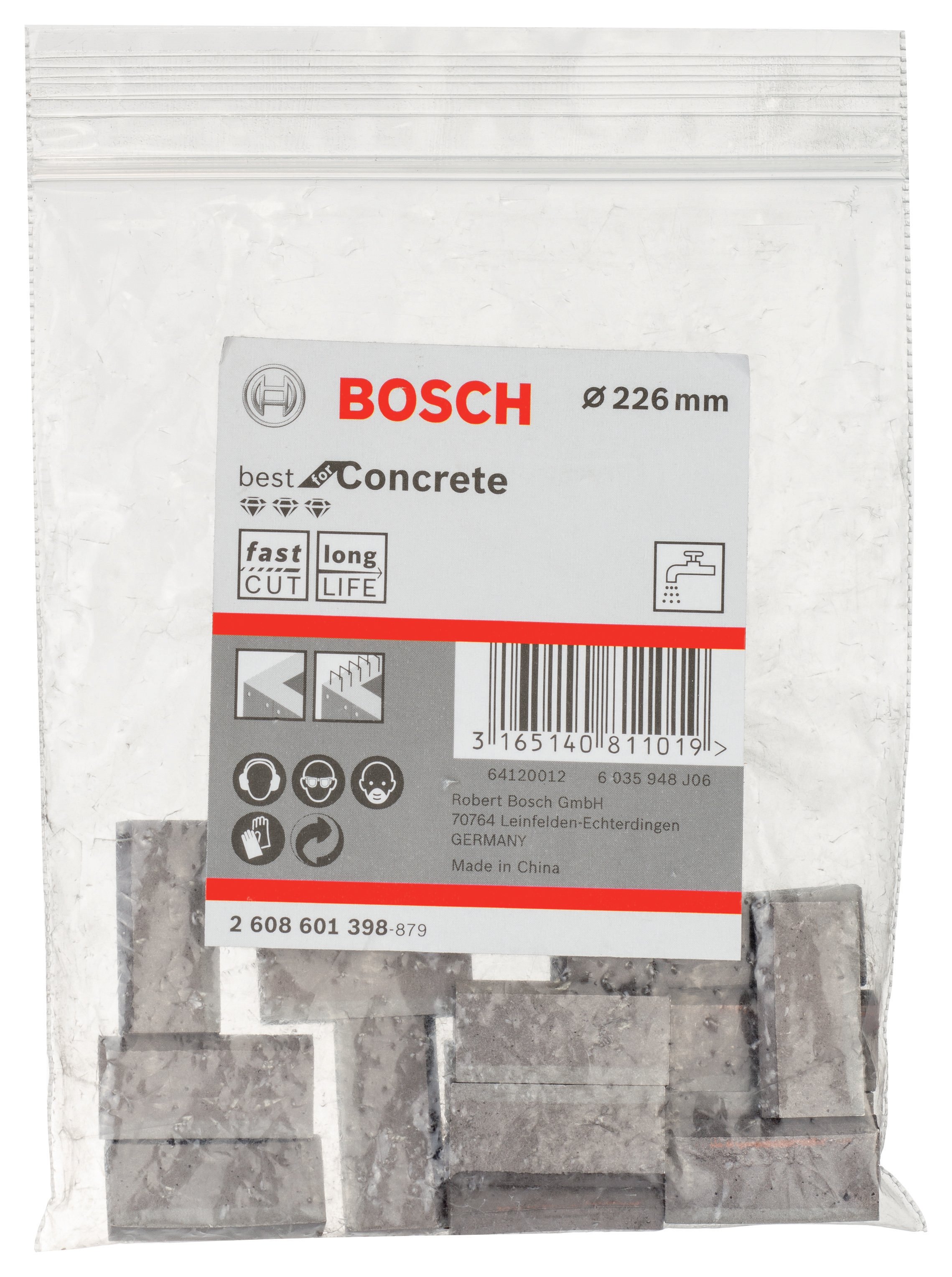 Bosch - Best Serisi Elmas Sulu Karot Uç Segmanı 226 mm İçin 15 Parça - Resim 2