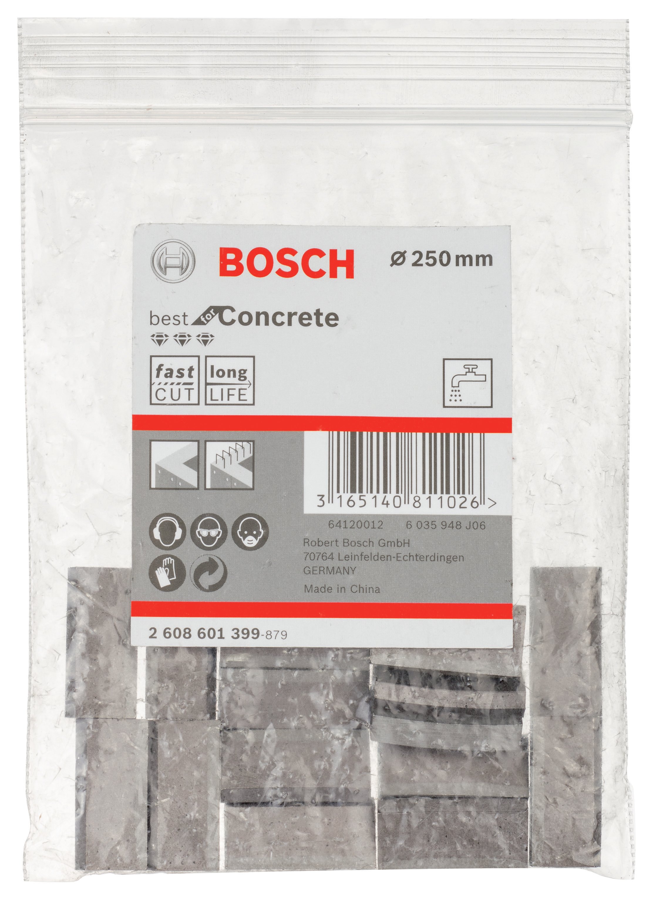 Bosch - Best Serisi Elmas Sulu Karot Uç Segmanı 250 mm İçin 16 Parça - Resim 2