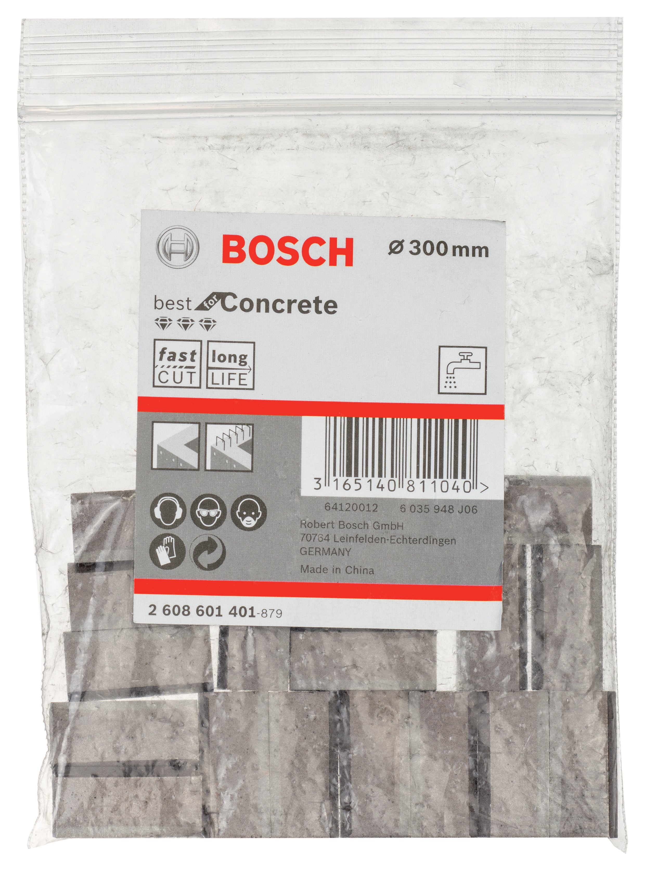 Bosch - Best Serisi Elmas Sulu Karot Uç Segmanı 300 mm İçin 18 Parça - Resim 2
