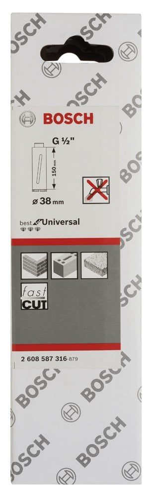 Bosch - Best Serisi G 1/2'' Girişli Kuru Karot Ucu 38*150 mm - Resim 2