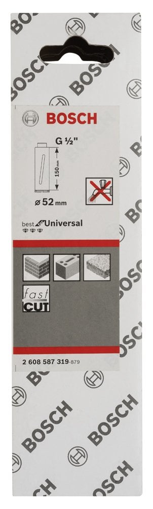 Bosch - Best Serisi G 1/2'' Girişli Kuru Karot Ucu 52*150 mm - Resim 2
