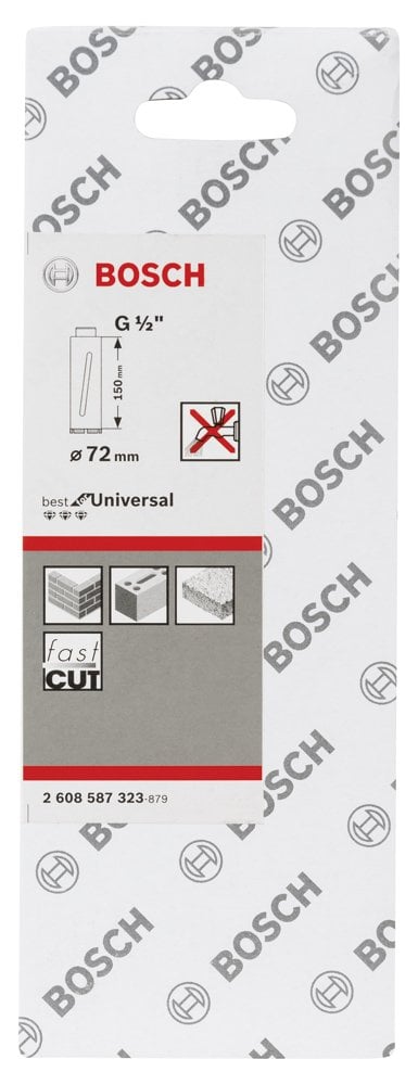 si G 1/2'' Girişli Kuru Karot Ucu 72*150 mm - Resim 2