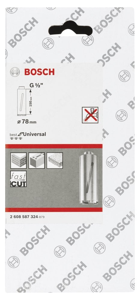 Bosch - Best Serisi G 1/2'' Girişli Kuru Karot Ucu 78*150 mm - Resim 2