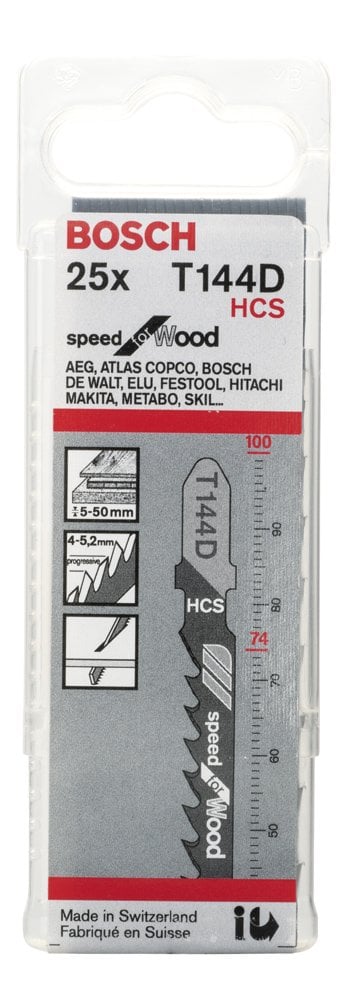 Bosch - Hızlı Kesim Serisi Ahşap İçin T 144 D Dekupaj Testeresi Bıçağı - 25'Li Paket - Resim 2