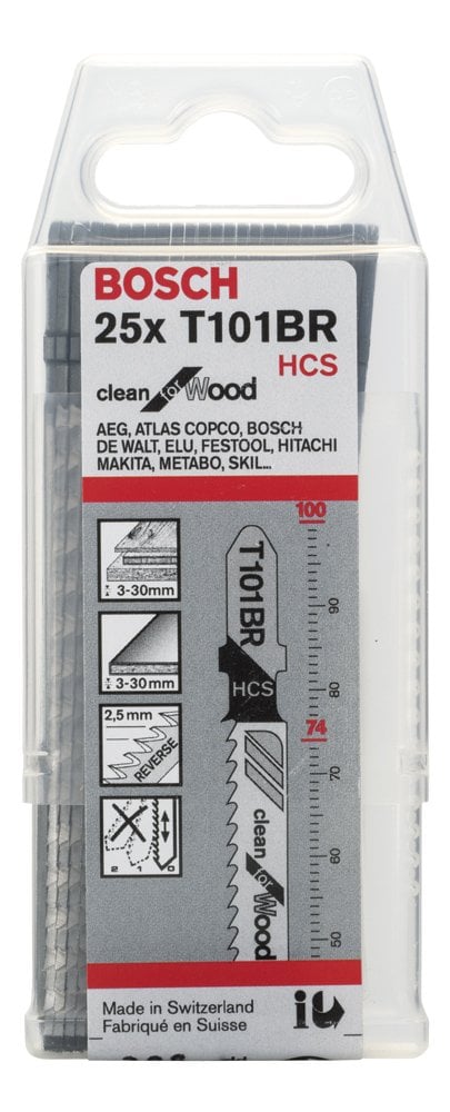 Bosch - Temiz Kesim Serisi Ahşap İçin T 101 BR Dekupaj Testeresi Bıçağı - 25'Li Paket - Resim 2