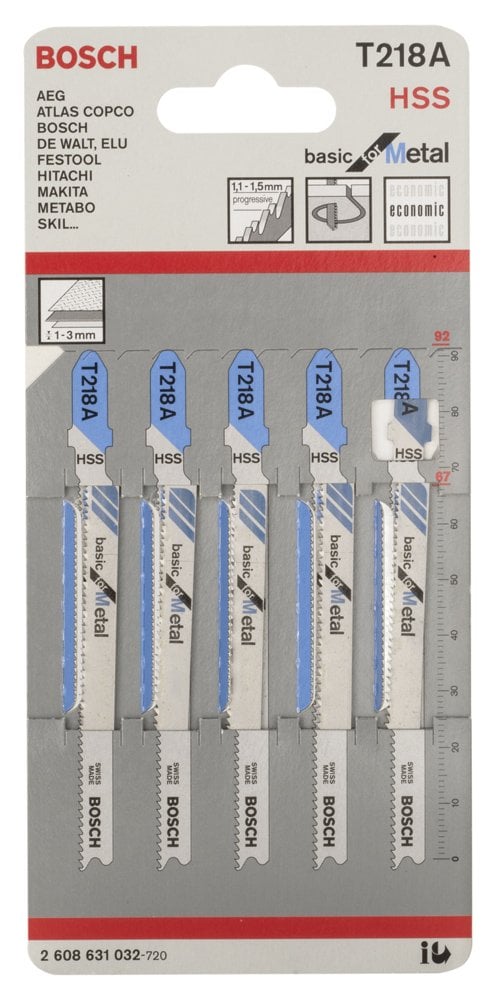 Bosch - Ekonomik Seri Metal İçin T 218 A Dekupaj Testeresi Bıçağı - 5'Li Paket - Resim 2