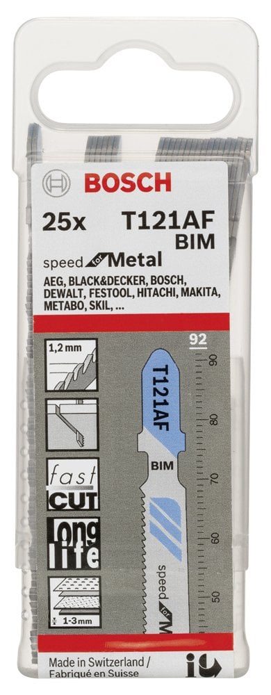 Bosch - Hızlı Kesim Serisi Metal İçin T 121 AF Dekupaj Testeresi Bıçağı - 25'Li Paket - Resim 2
