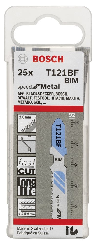 Bosch - Hızlı Kesim Serisi Metal İçin T 121 BF Dekupaj Testeresi Bıçağı - 25'Li Paket - Resim 2