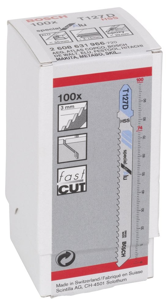 Bosch - Aluminyum İçin T 127 D Dekupaj Testeresi Bıçağı - 100'Lü Paket - Resim 2