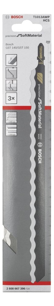 Bosch - Yaliıtım Malzemeleri Ve Aşındırıcı Malzemeler İçin T 1013 AWP Dekupaj Testeresi Bıçağı - 3'Lü Paket - Resim 2