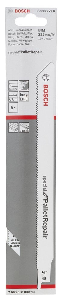 Bosch - Special for Serisi Palet Tamiri için Panter Testere Bıçağı S 1122 VFR 5'li - Resim 2