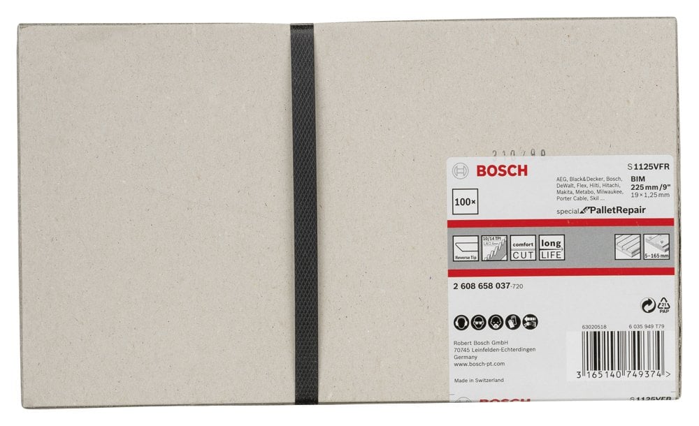Bosch - Special for Serisi Palet Tamiri için Panter Testere Bıçağı S 1125 VFR 100'lü - Resim 2