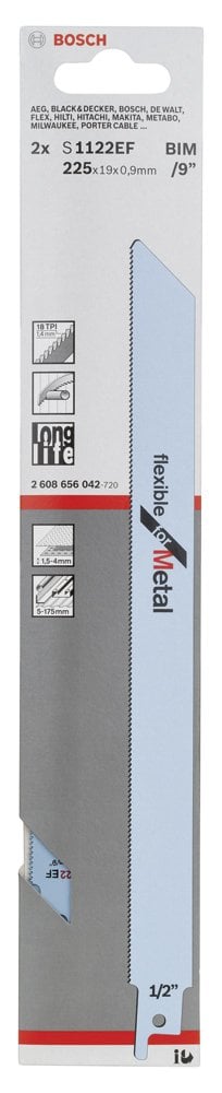 Bosch - Flexible Serisi Metal için Panter Testere Bıçağı S 1122 EF - 2'li - Resim 2