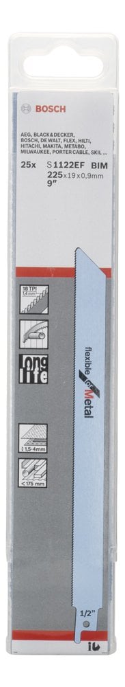 Bosch - Flexible Serisi Metal için Panter Testere Bıçağı S 1122 EF - 25'li - Resim 2