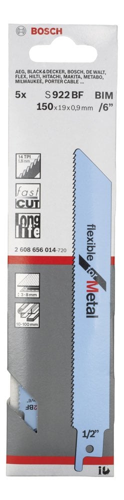 Bosch - Flexible Serisi Metal için Panter Testere Bıçağı S 922 BF - 5'li - Resim 2