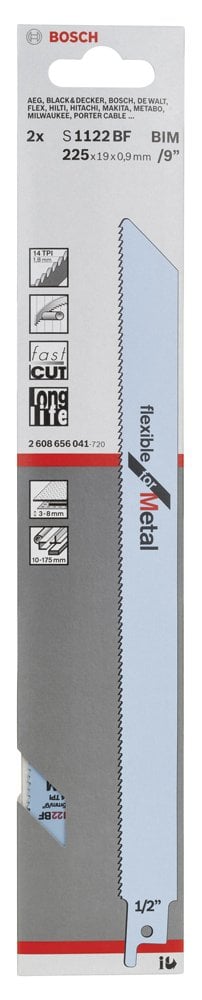 Bosch - Flexible Serisi Metal için Panter Testere Bıçağı S 1122 BF - 2'li - Resim 2