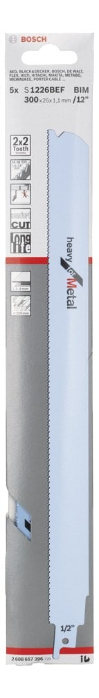 Bosch - Heavy Serisi Metal için Panter Testere Bıçağı S 1226 BEF - 5'li - Resim 2