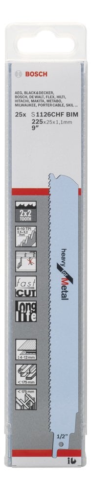 Bosch - Heavy Serisi Metal için Panter Testere Bıçağı S 1126 CHF - 25'li - Resim 2