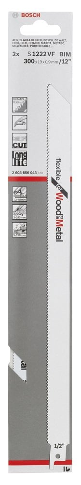 Bosch - Flexible Serisi Ahşap Ve Metal için Panter Testere Bıçağı S 1222 VF - 2'li - Resim 2