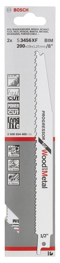 Bosch - Progressor Serisi Ahşap Ve Metal için Panter Testere Bıçağı S 3456 XF - 2'li - Resim 2