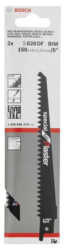 Bosch - Special Serisi Alçıpan için Panter Testere Bıçağı S 628 DF - 2'li - Resim 2