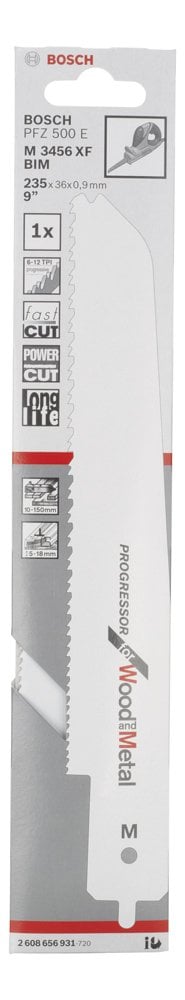 Bosch - Progressor Serisi PFZ 500 E Uyumlu Ahşap ve Metal için Panter Testere Bıçağı M 3456 XF 1'li - Resim 2