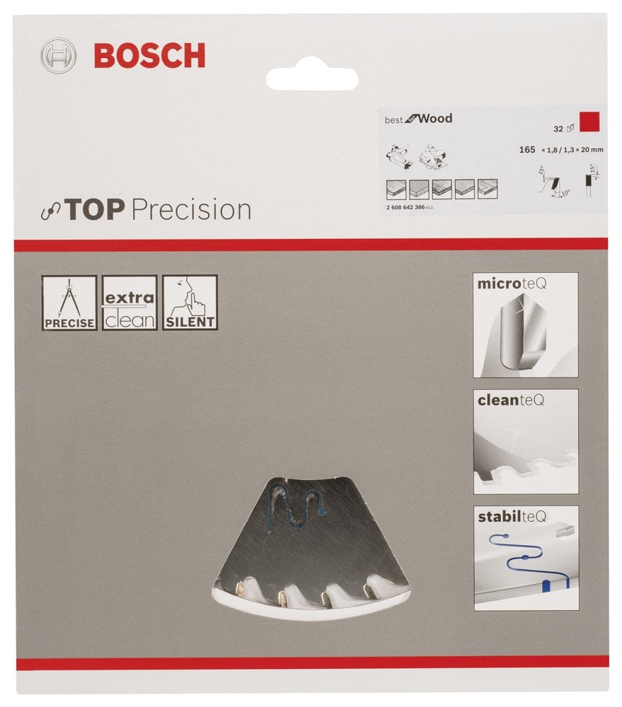 Bosch - Best Serisi Hassas Kesim Ahşap için Daire Testere Bıçağı 165*20 mm 32 Diş - Resim 2