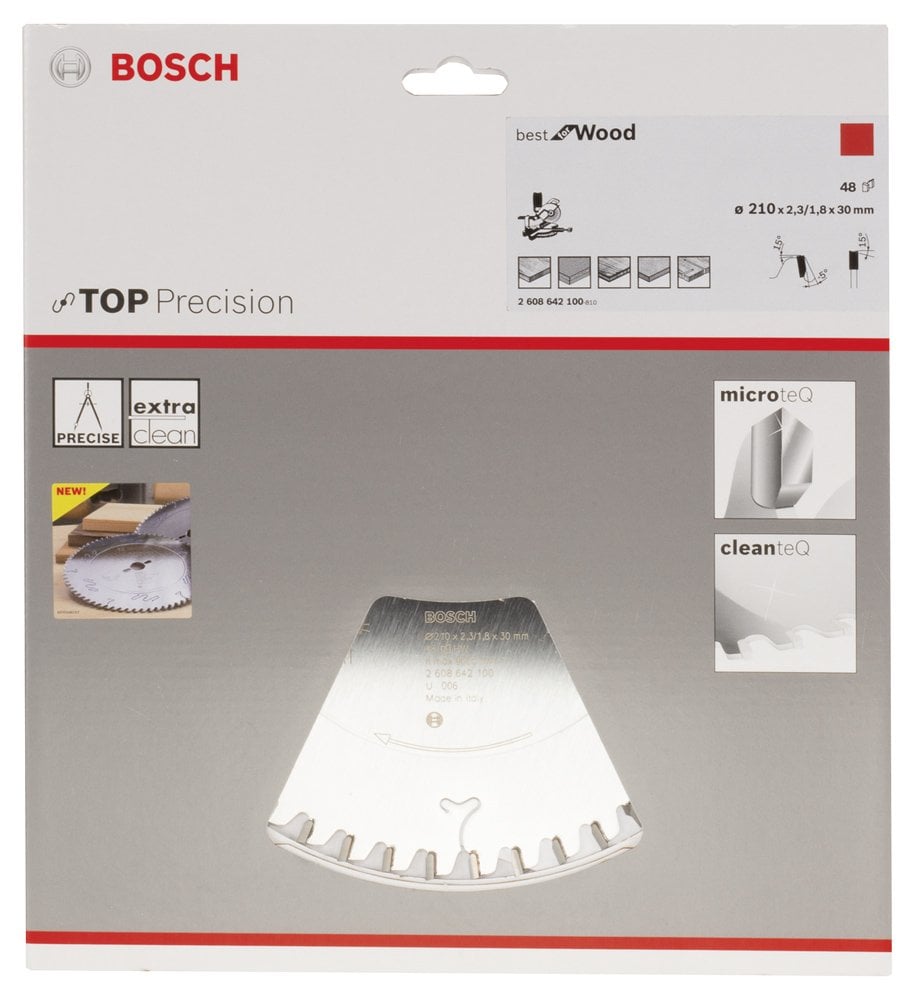 Bosch - Best Serisi Hassas Kesim Ahşap için Daire Testere Bıçağı 210*30 mm 48 Diş - Resim 2