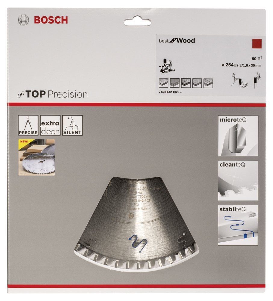 Bosch - Best Serisi Hassas Kesim Ahşap için Daire Testere Bıçağı 254*30 mm 60 Diş - Resim 2