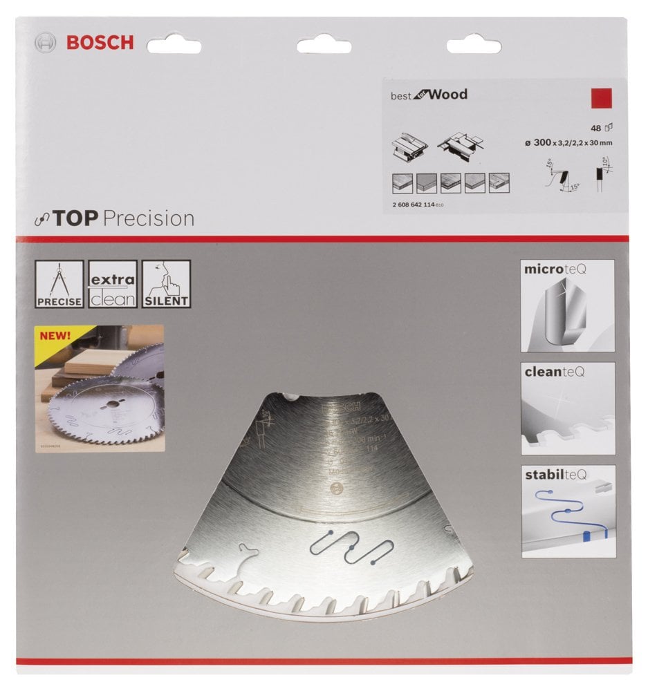 Bosch - Best Serisi Hassas Kesim Ahşap için Daire Testere Bıçağı 300*30 mm 48 Diş - Resim 2