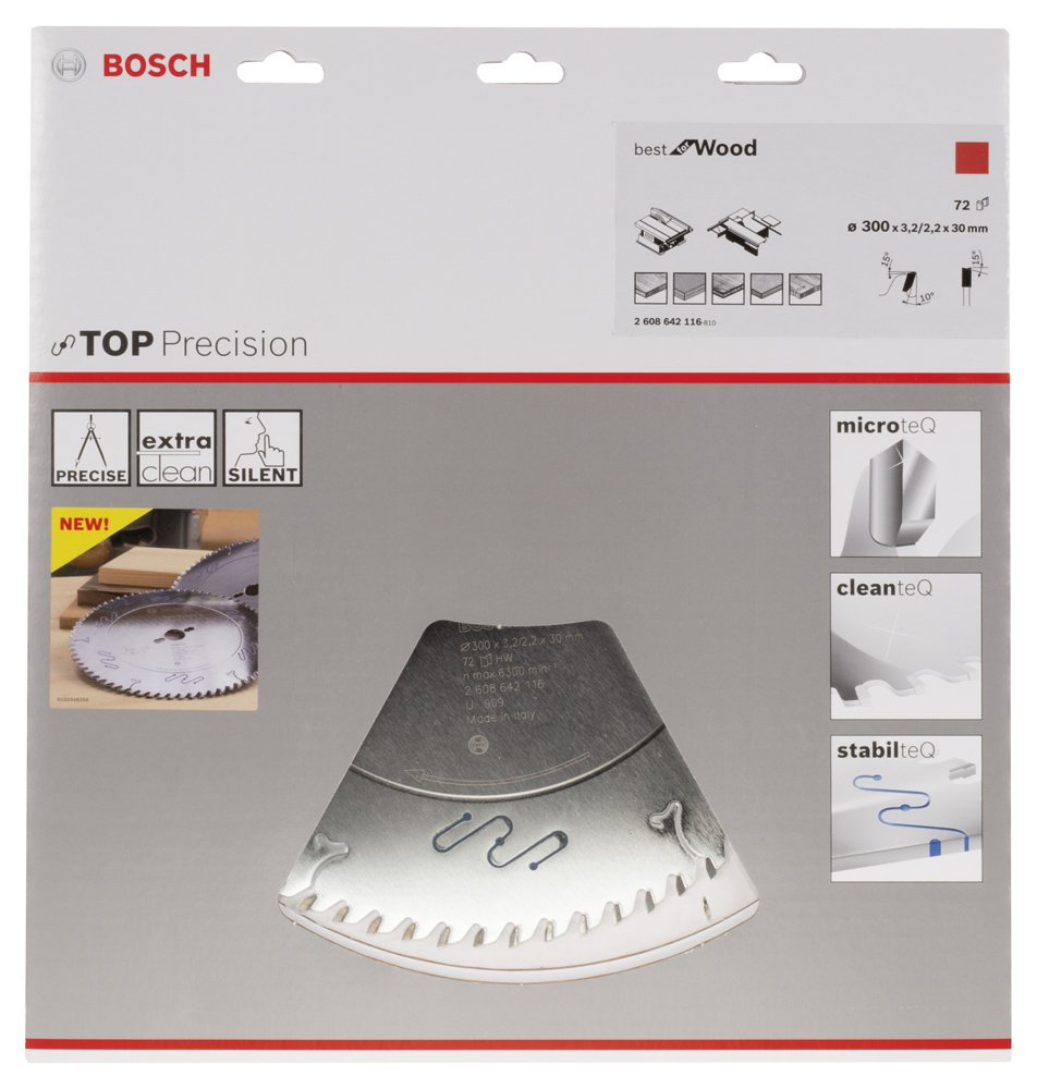 Bosch - Best Serisi Hassas Kesim Ahşap için Daire Testere Bıçağı 300*30 mm 72 Diş - Resim 2