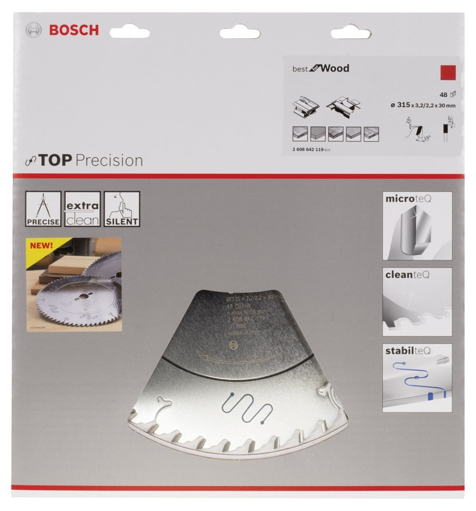 Bosch - Best Serisi Hassas Kesim Ahşap için Daire Testere Bıçağı 315*30 mm 48 Diş - Resim 2
