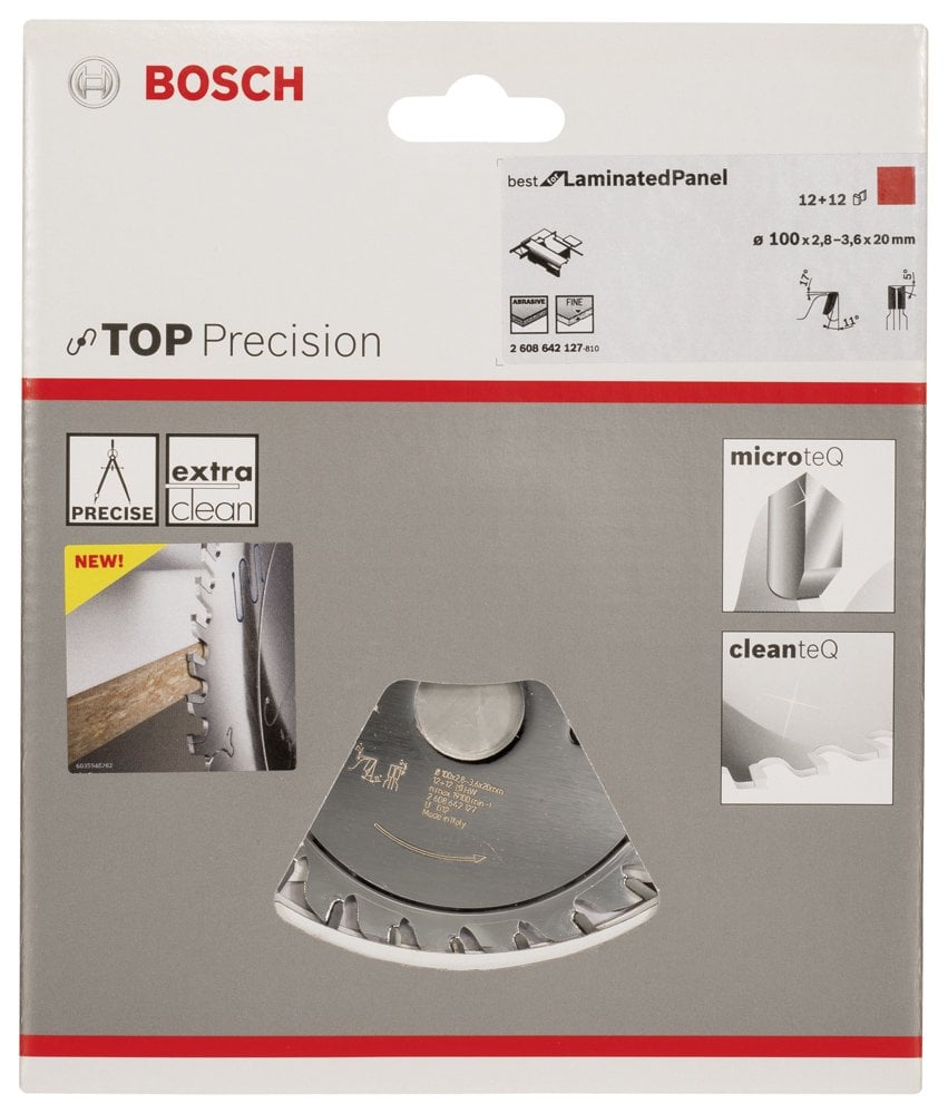 Bosch - Best Serisi Hassas Kesim Lamine Panel için Ön Çizme Bıçağı 100*20 mm 12+12 Diş - Resim 2