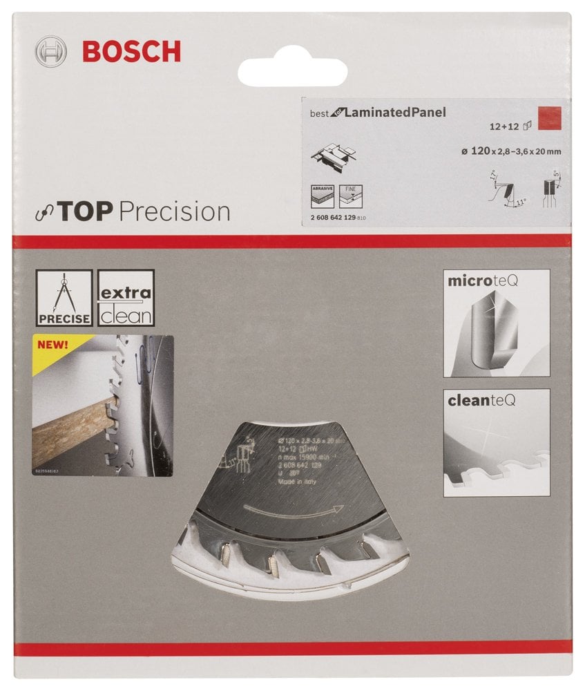 Bosch - Best Serisi Hassas Kesim Lamine Panel için Ön Çizme Bıçağı 120*20 mm 12+12 Diş - Resim 2