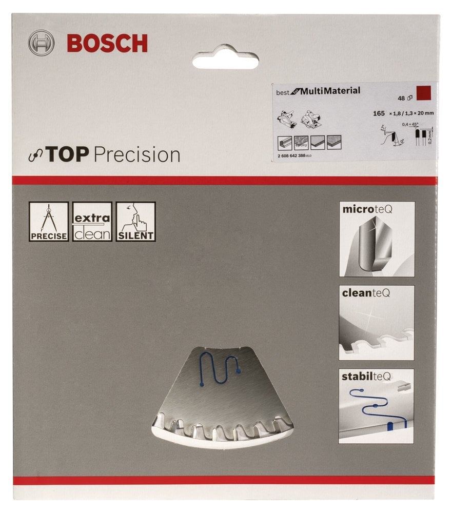 Bosch - Best Serisi Hassas Kesim Çoklu Malzeme için Daire Testere Bıçağı 165*20 mm 48 Diş - Resim 2
