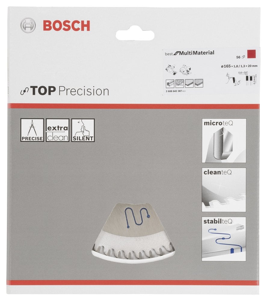 Bosch - Best Serisi Hassas Kesim Çoklu Malzeme için Daire Testere Bıçağı 165*20 mm 56 Diş - Resim 2