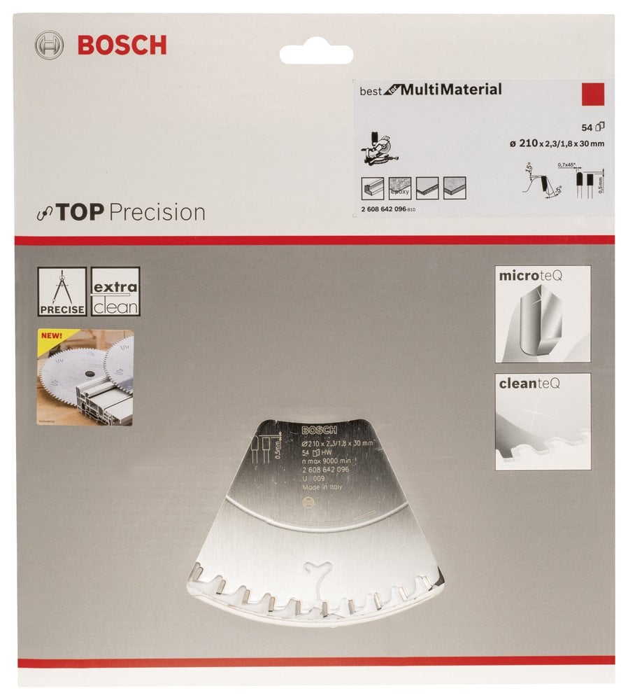 Bosch - Best Serisi Hassas Kesim Çoklu Malzeme için Daire Testere Bıçağı 210*30 mm 54 Diş - Resim 2