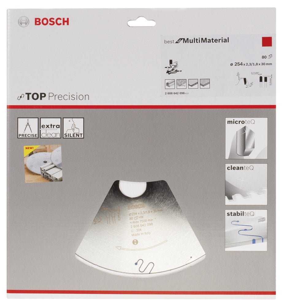 Bosch - Best Serisi Hassas Kesim Çoklu Malzeme için Daire Testere Bıçağı 254*30 mm 80 Diş - Resim 2