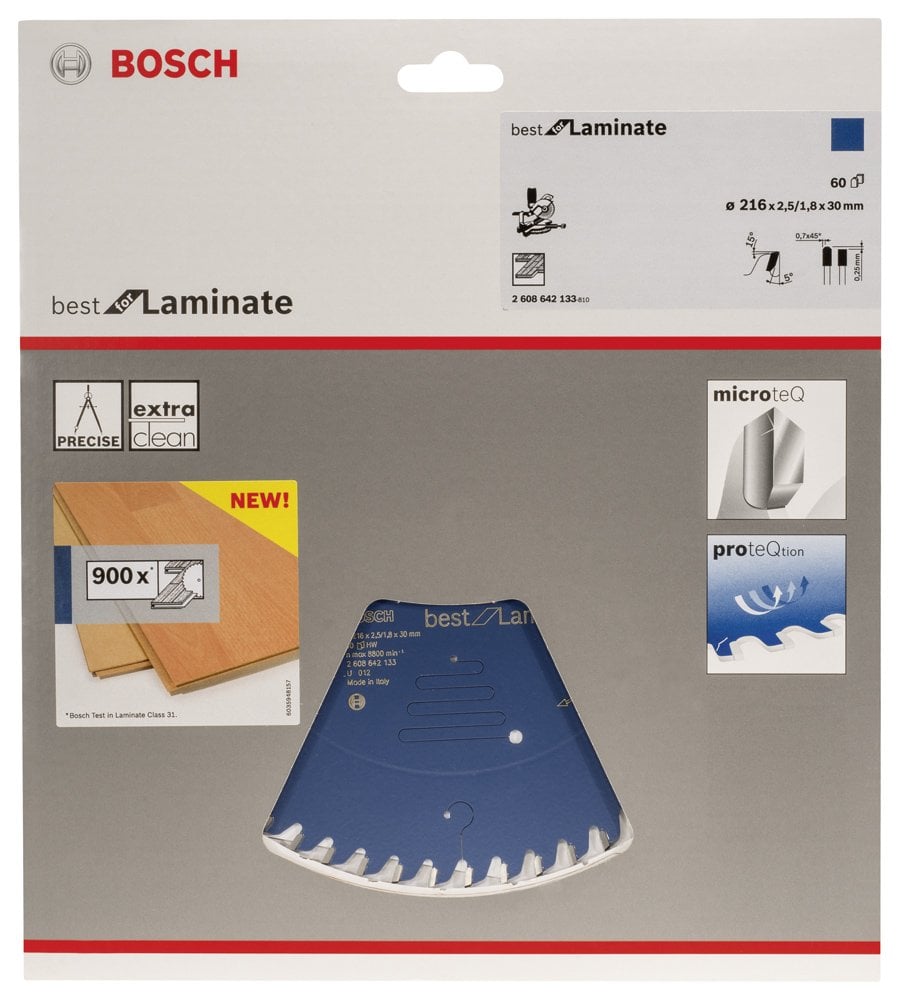Bosch - Best Serisi Laminant için Daire Testere Bıçağı 216*30 mm 60 Diş - Resim 2
