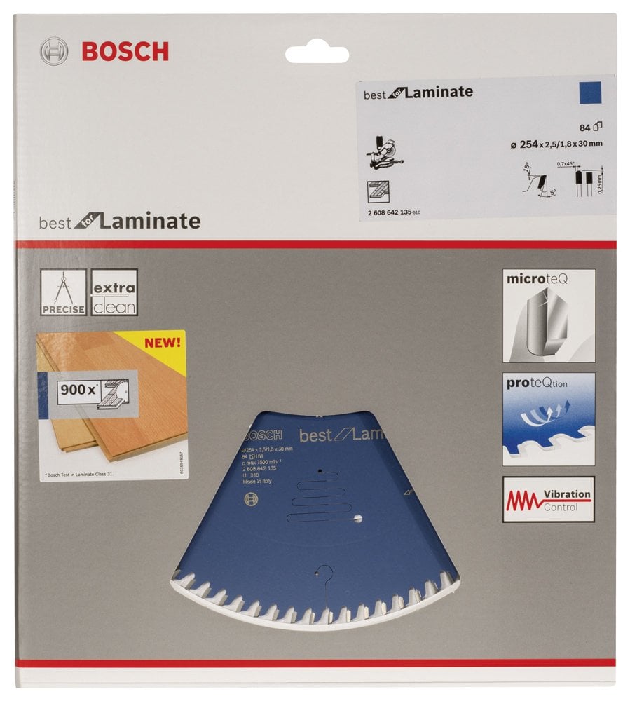 Bosch - Best Serisi Laminant için Daire Testere Bıçağı 254*30 mm 84 Diş - Resim 2