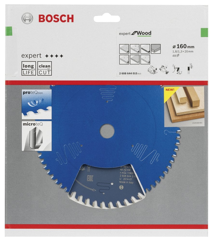 Bosch - Expert Serisi Ahşap için Daire Testere Bıçağı 160*20 mm 48 Diş - Resim 2