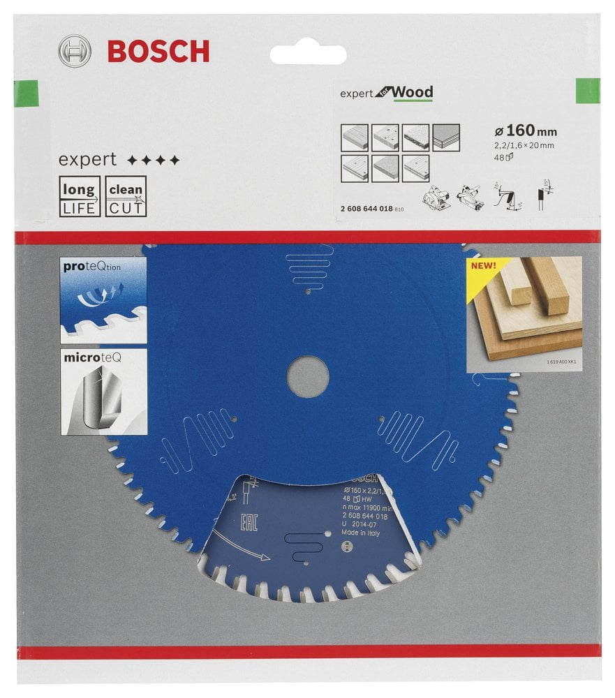 Bosch - Expert Serisi Ahşap için Daire Testere Bıçağı 160*20 mm 48 Diş - Resim 2