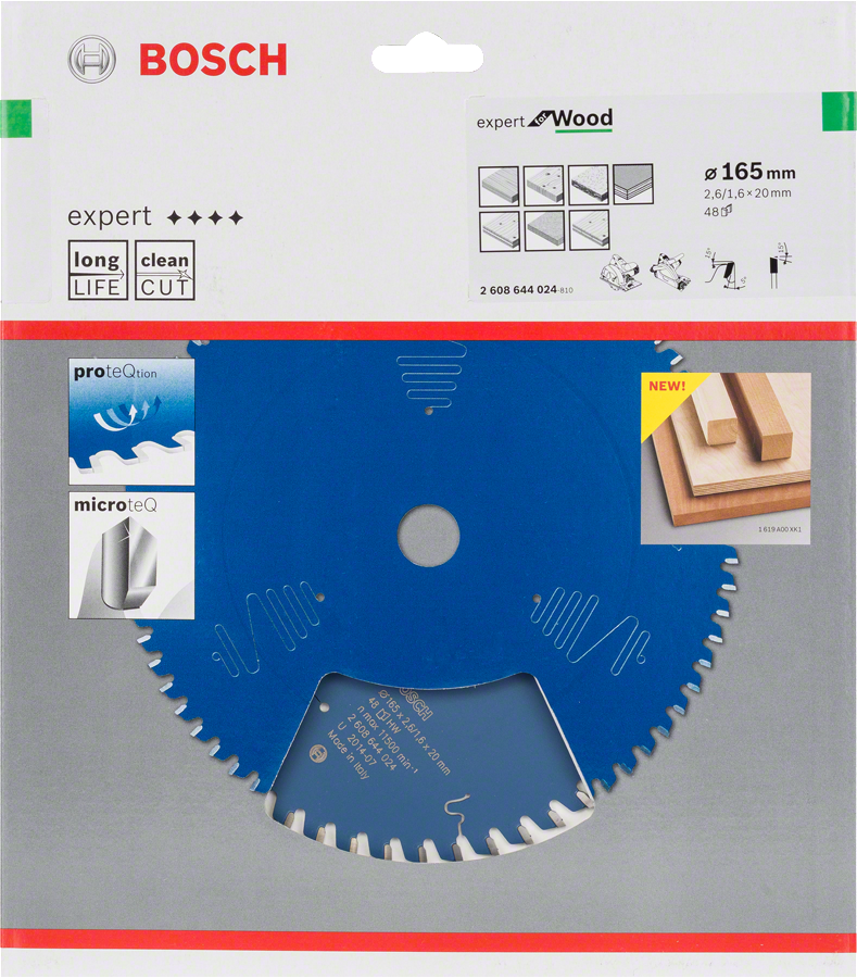 Bosch - Expert Serisi Ahşap için Daire Testere Bıçağı 165*20 mm 48 Diş - Resim 2