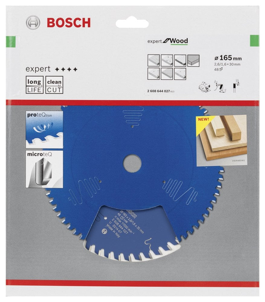 Bosch - Expert Serisi Ahşap için Daire Testere Bıçağı 165*30 mm 48 Diş - Resim 2