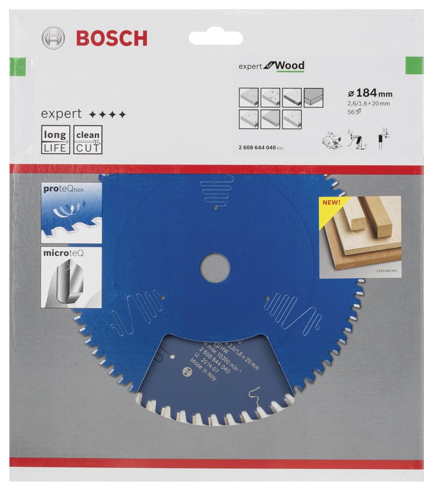 Bosch - Expert Serisi Ahşap için Daire Testere Bıçağı 184*20 mm 56 Diş - Resim 2
